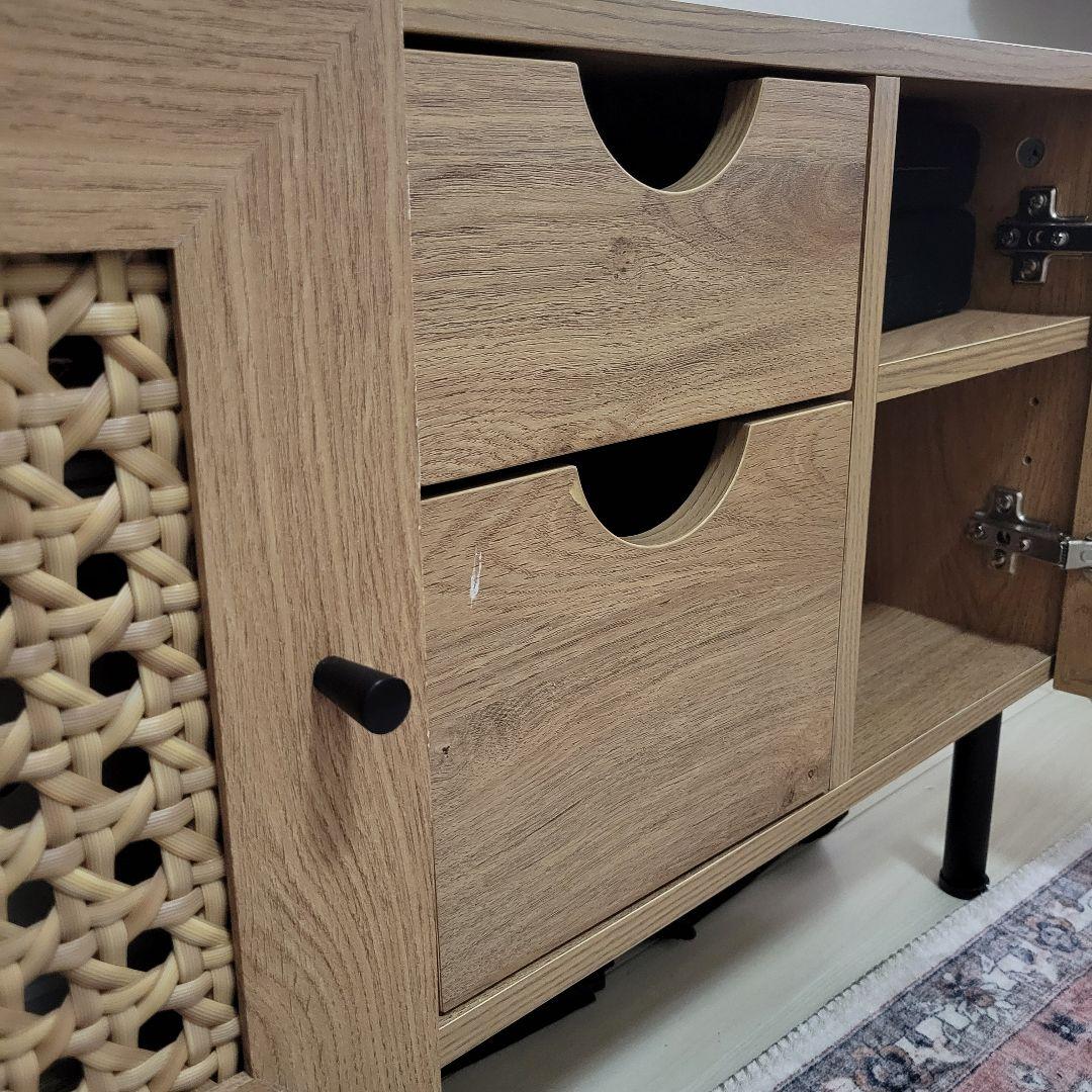 【美品】ラタン調 テレビ台 幅90cm