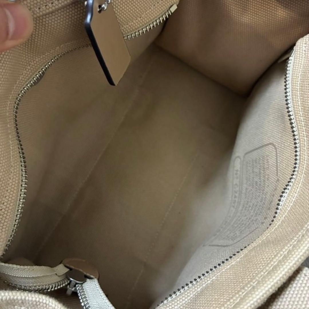 バッグ coach y2k 2way shoulderbag canvas beige