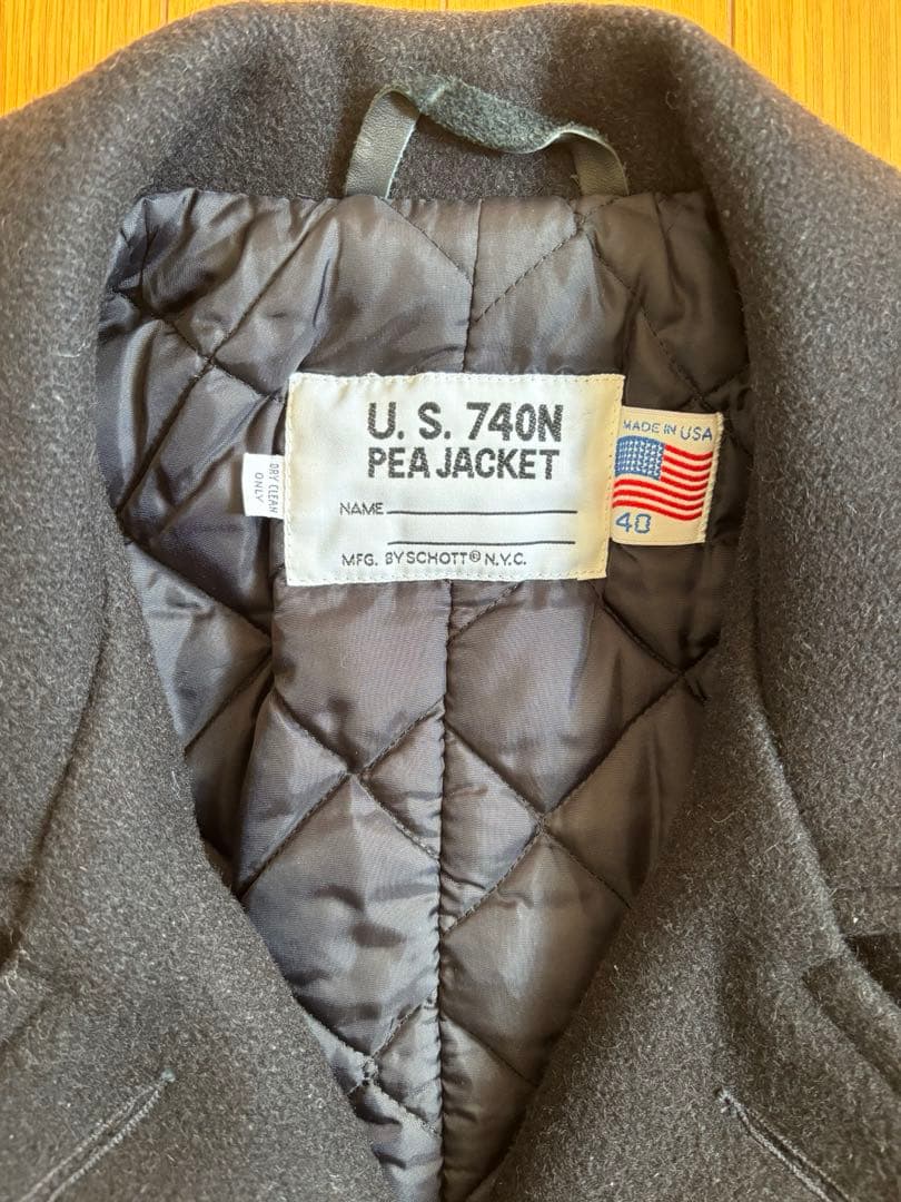 SCHOTT U.S. 740N PEA JACKET サイズ40