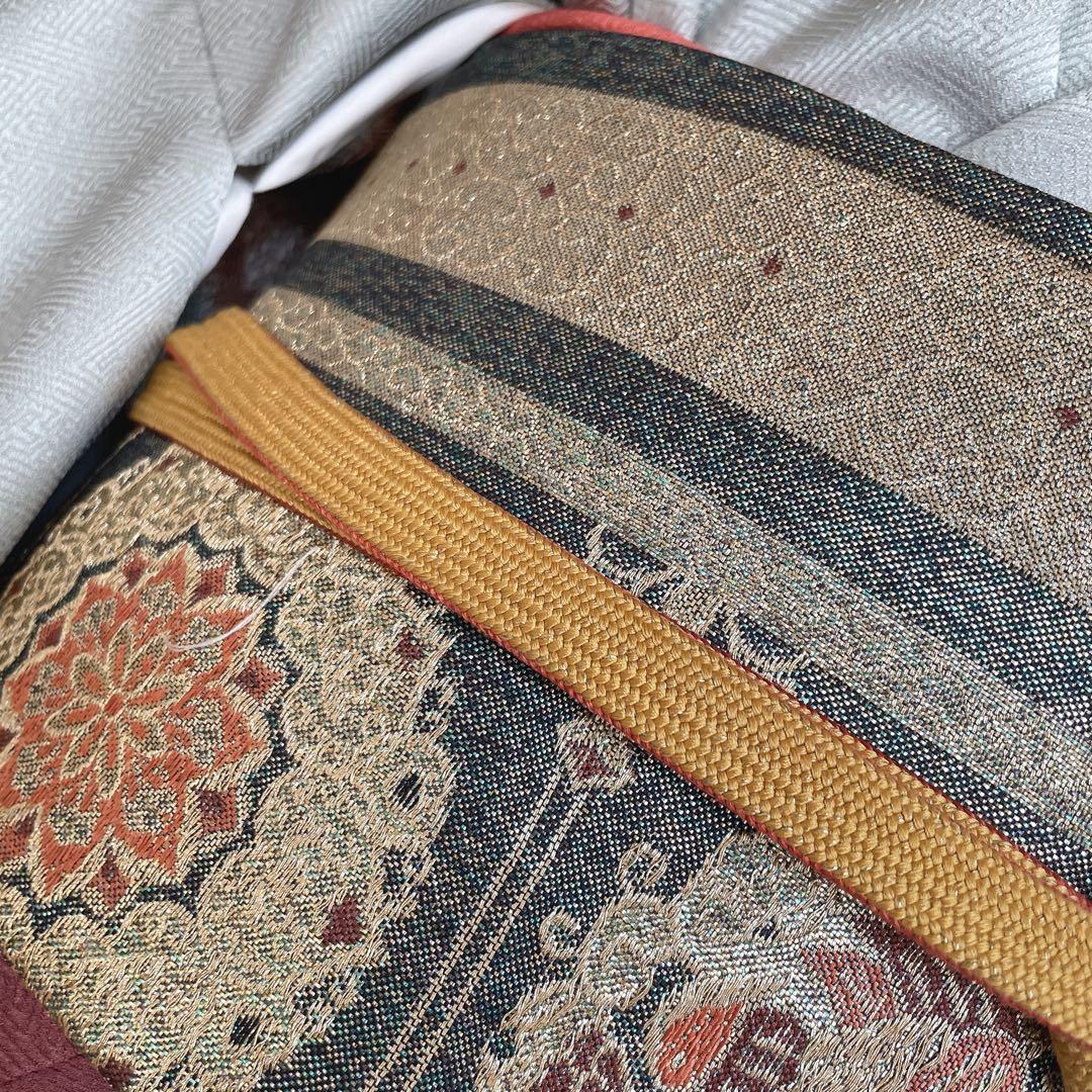 訪問着+長襦袢　フルセット　桜　相良刺繍　絞り　亀甲紋様　入学式　卒業式　Q5