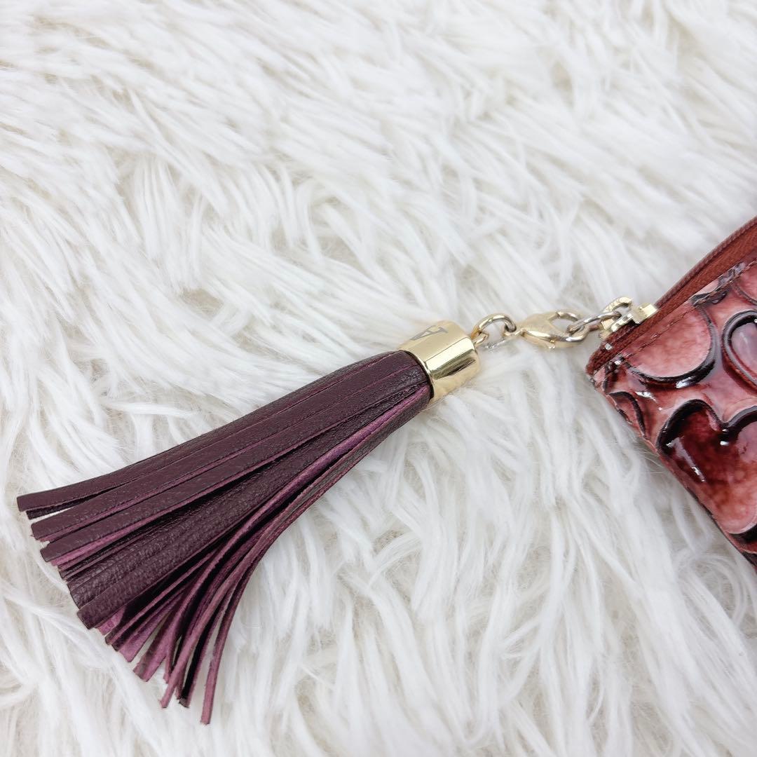 美品✨ATAO アタオ ハート型押しエナメル長財布 ピンク 箱付