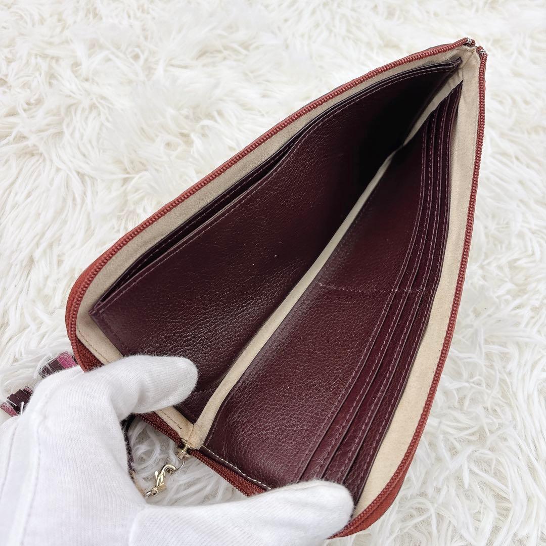 美品✨ATAO アタオ ハート型押しエナメル長財布 ピンク 箱付