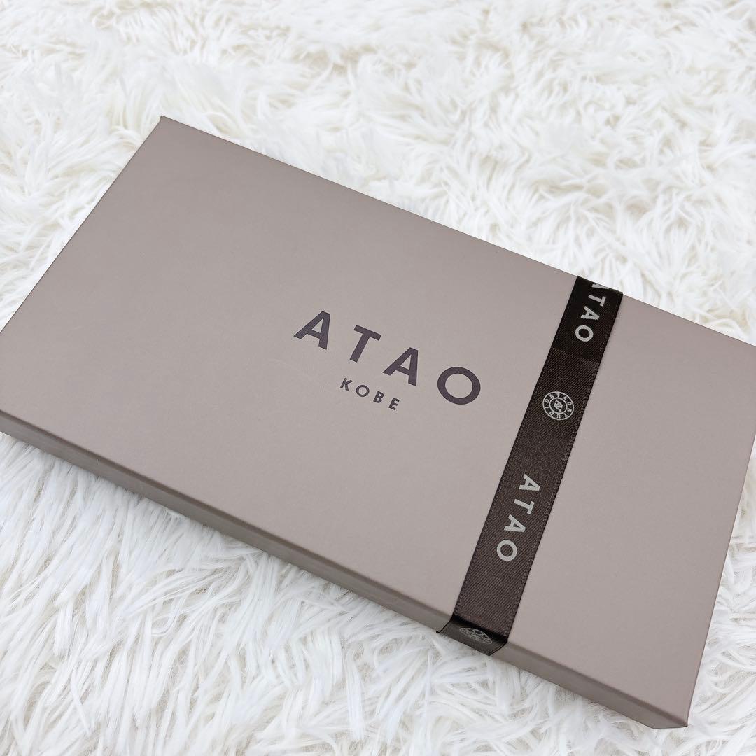 美品✨ATAO アタオ ハート型押しエナメル長財布 ピンク 箱付