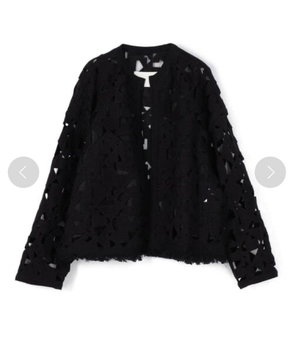 Ballsey モザイクモチーフエンブロイダリー ノーカラージャケット