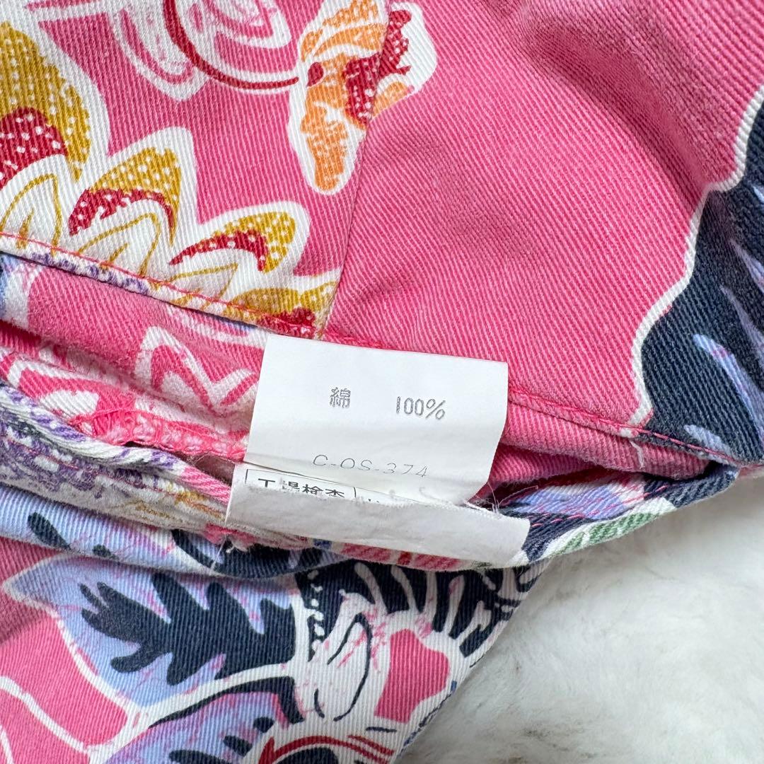 90s ポロバイラルフローレン 花柄 コットン ハーフパンツ ピンク