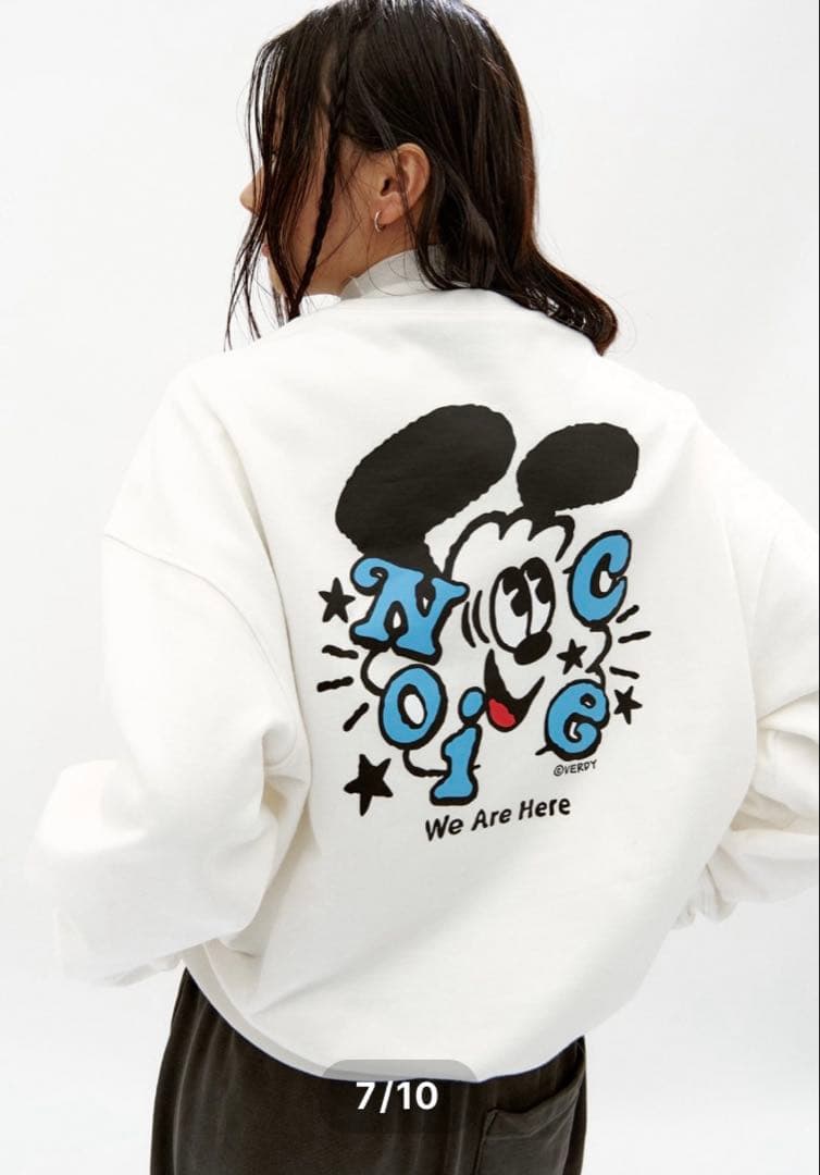 NOICE × VERDY VICK SWEATSHIRT-WHITE