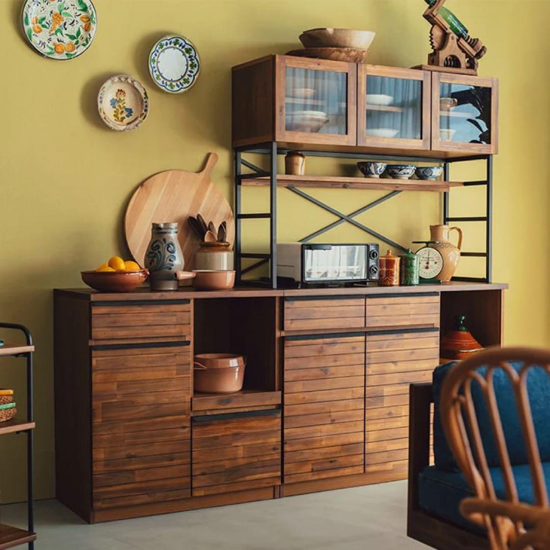 ウニコ　unico SWELLA(スウェラ)　キッチンボード 食器棚