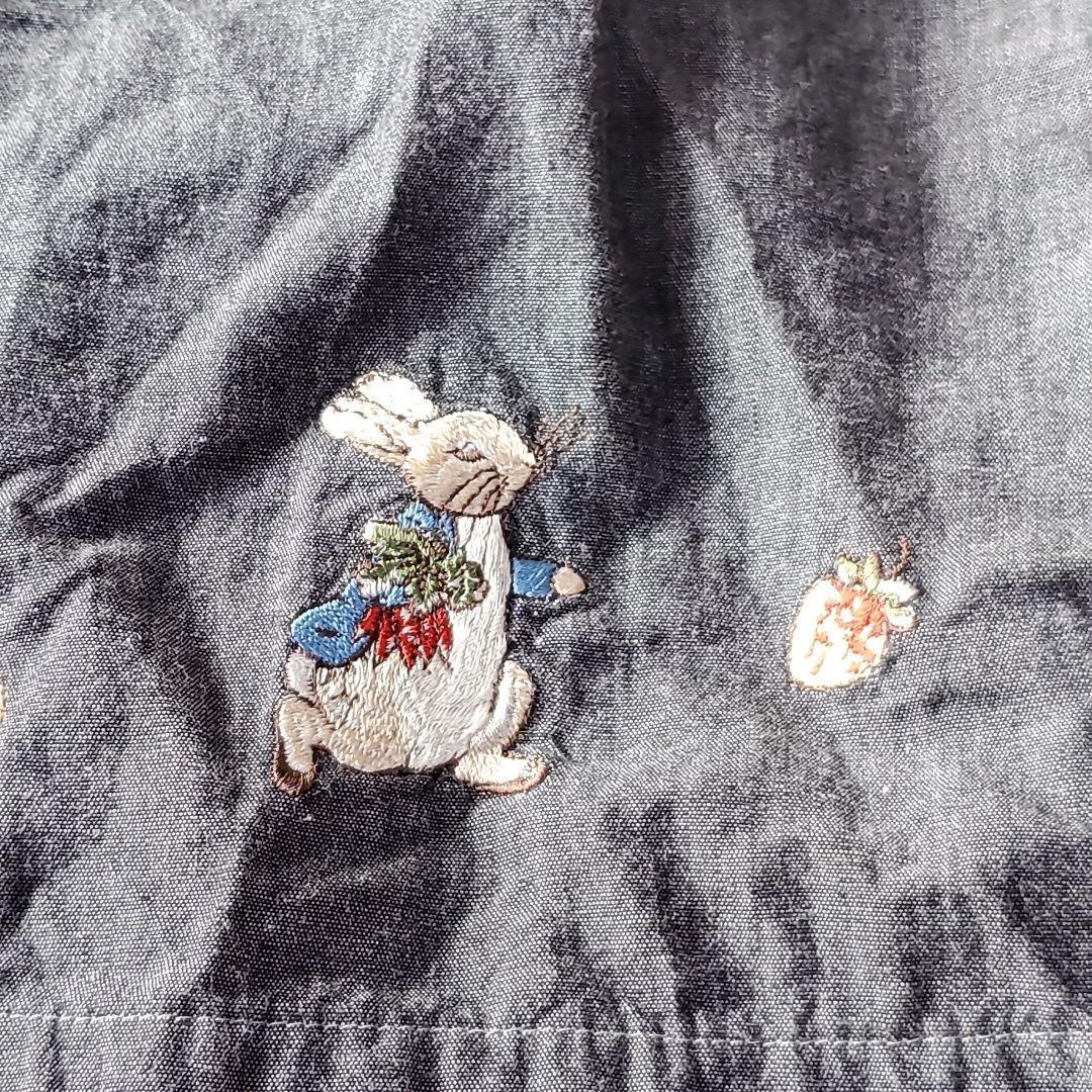 ピンクハウス　ピーターラビット　刺繍　チュニック　デニム系　フリル　リボン