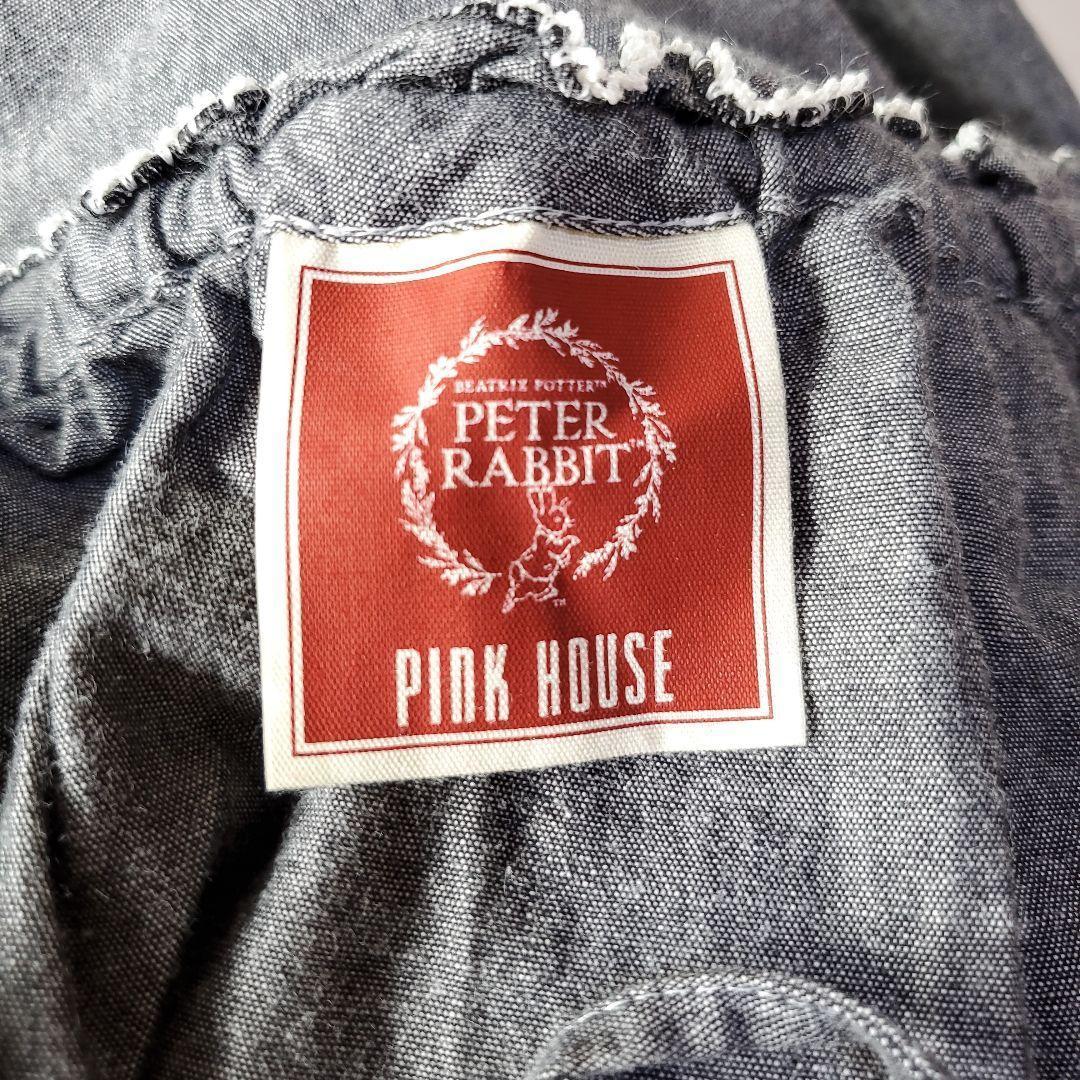 ピンクハウス　ピーターラビット　刺繍　チュニック　デニム系　フリル　リボン
