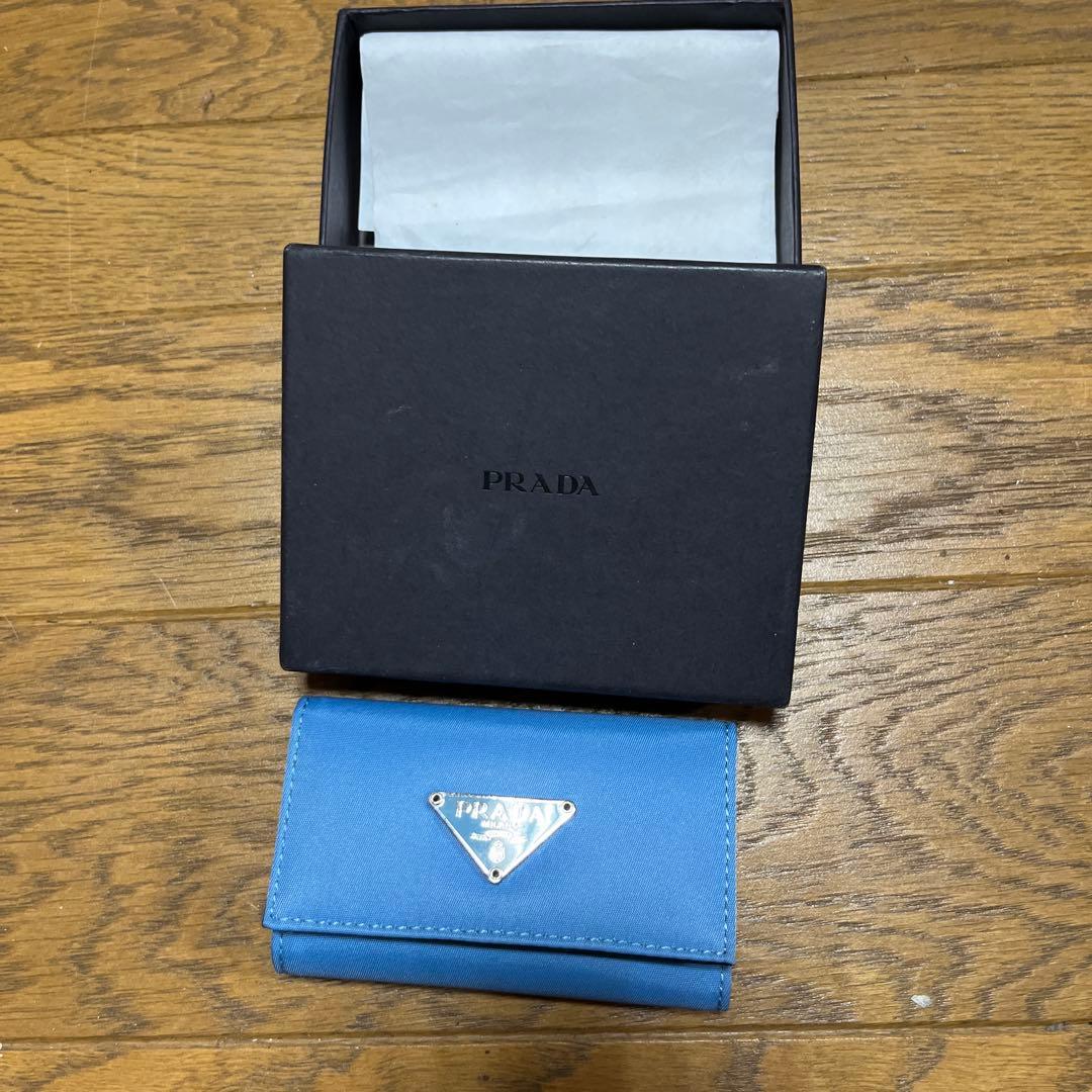 PRADA キーケース水色、未使用