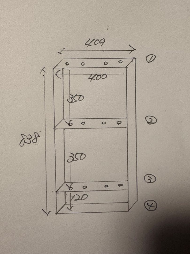 hawks　オーダー制作 DIY用 鉄脚 シェルフ アイアンレッグ