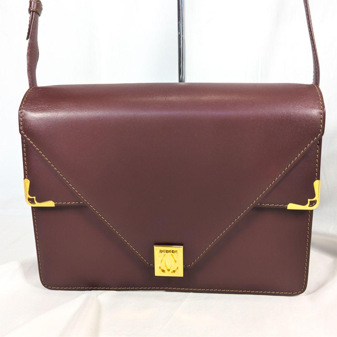 【極美品】 カルティエ マストラ ショルダーバッグ 三角フラップ 保存袋付き
