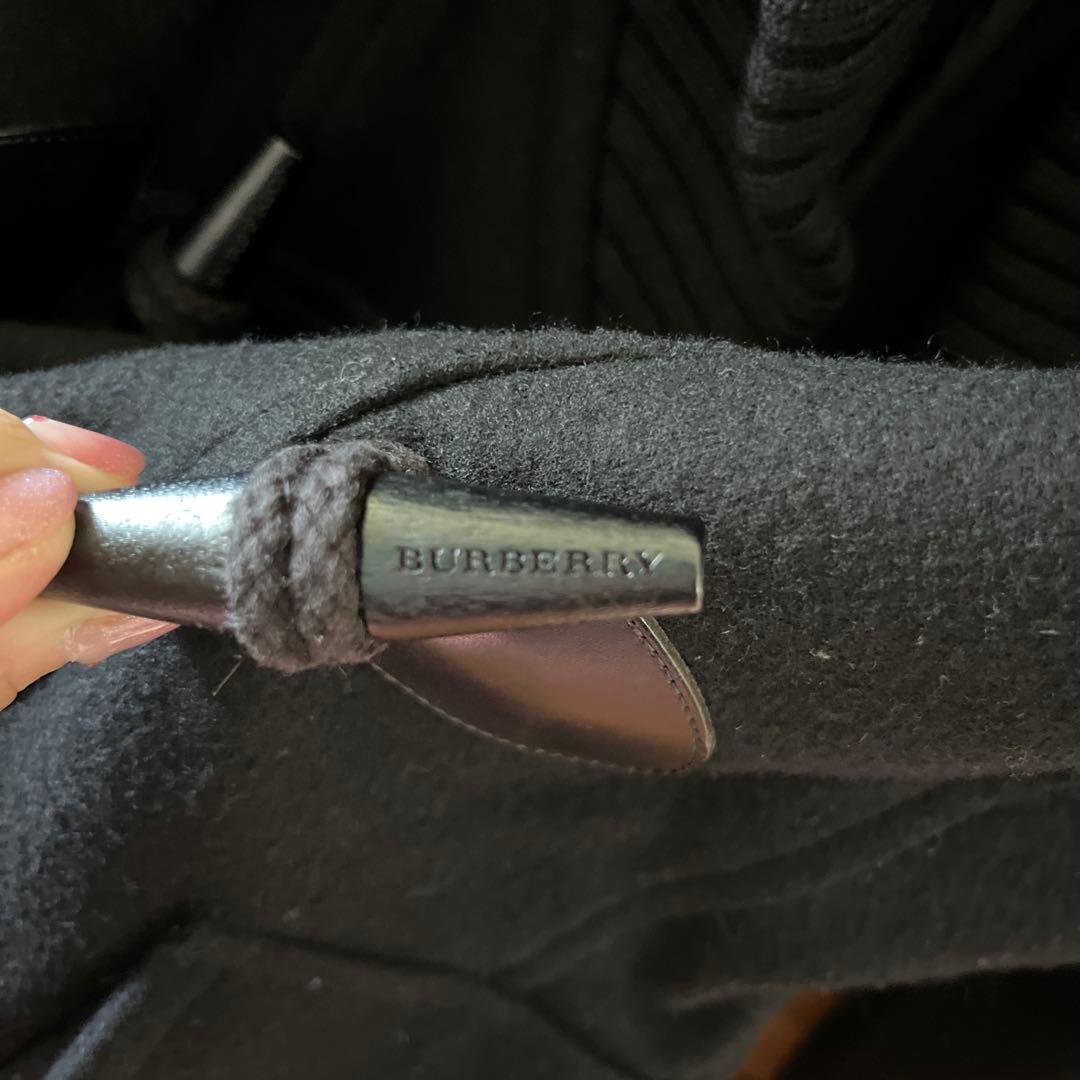 Burberry ブラック ダッフルコート 48