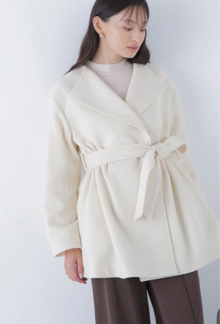 【MeL様】ミディコート NATURAL BEAUTY BASIC オフホワイト