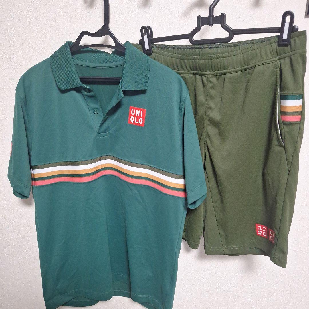 錦織圭 全仏モデル テニスウェア ゲームシャツ ジュニアに最適 上下セット