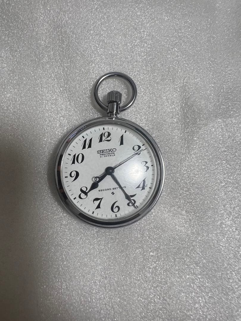 SEIKO 懐中時計　鉄道時計　名鉄刻印　機械式時計。