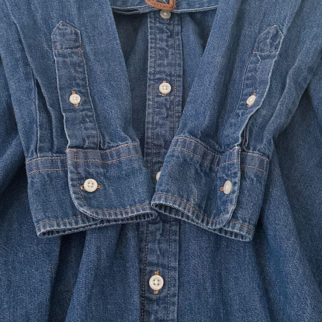 美品 サイズ 6✨ポロラルフローレン デニム シャツワンピース ベルト ポニー