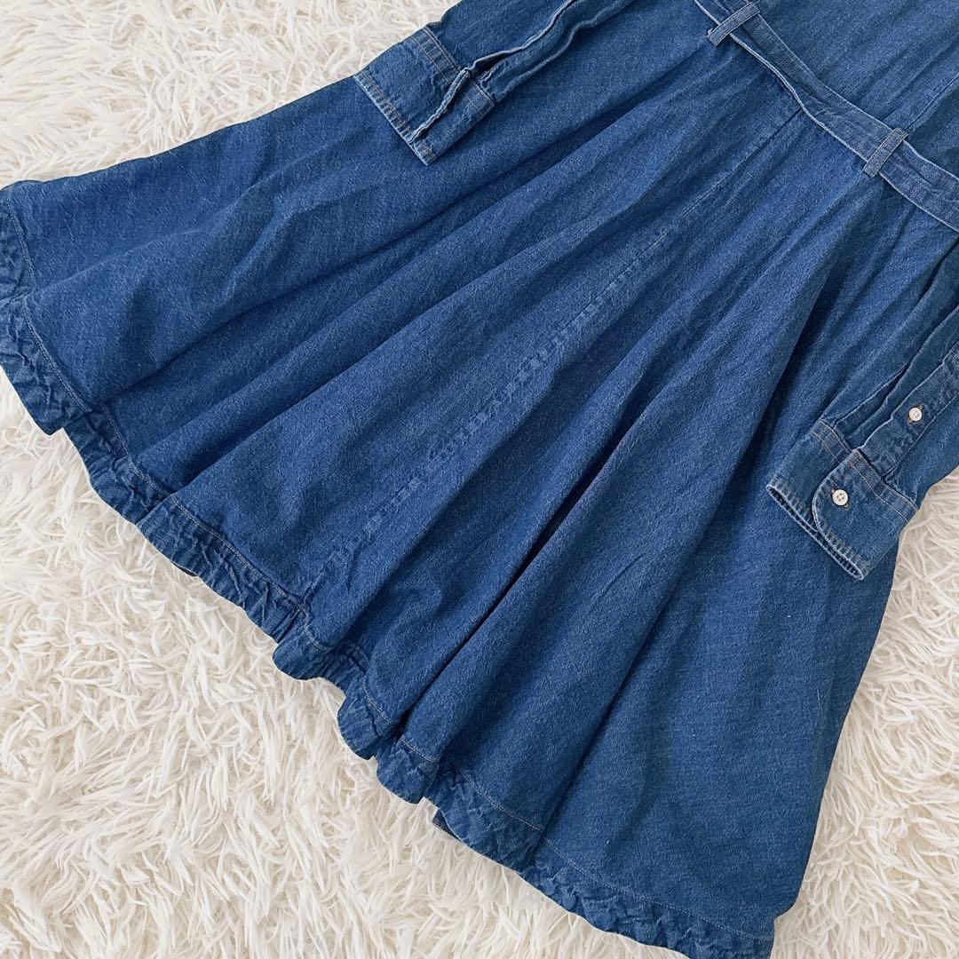 美品 サイズ 6✨ポロラルフローレン デニム シャツワンピース ベルト ポニー