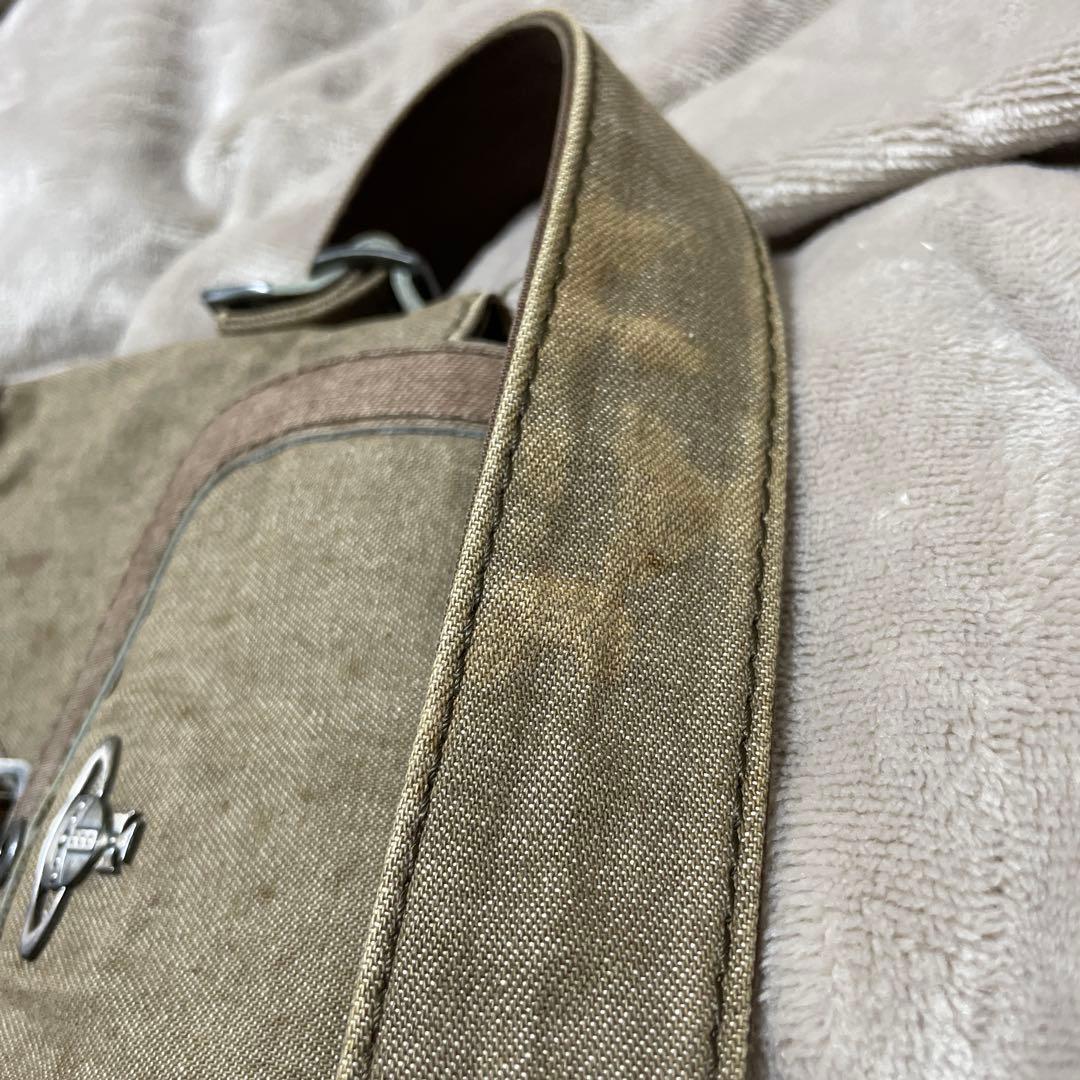 Vivienne Westwood ショルダーバッグ カーキキャンバス
