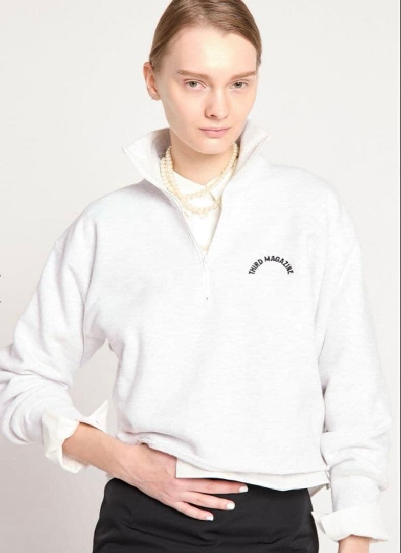 新品未使用　サードマガジン　ハーフジップ　ロゴスウェット