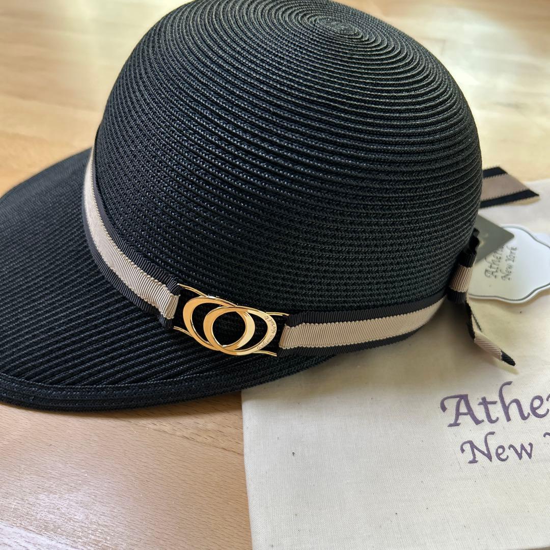 アシーナニューヨーク　新品　帽子　キャップ　リボン　麦わら帽子