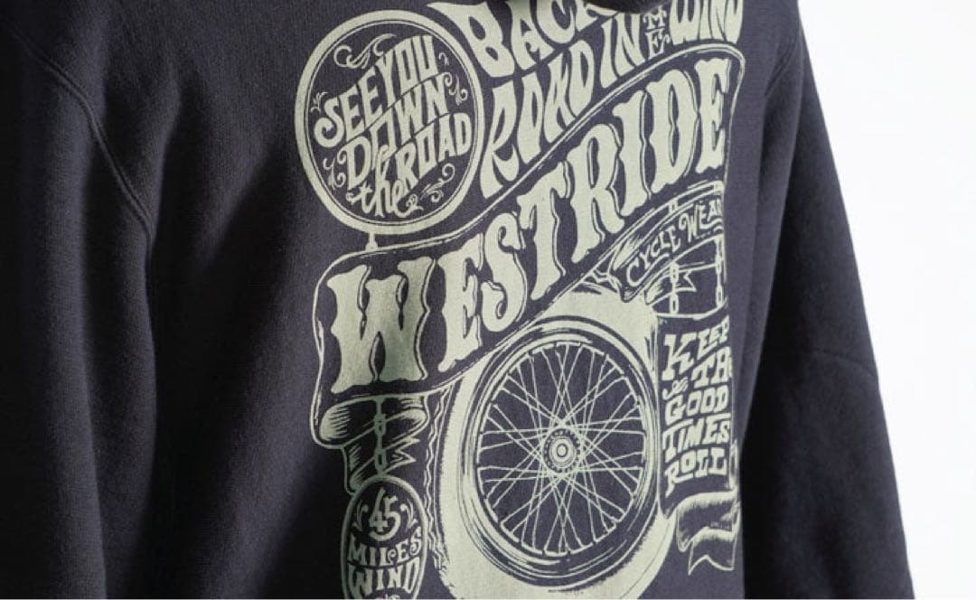 ★ウエストライド★現行品★パーカー★中古Lサイズ★WESTRIDE★ハーレーに★