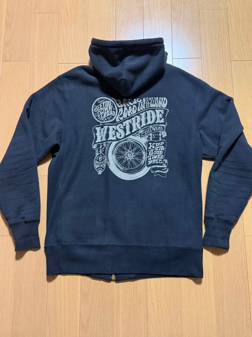 ★ウエストライド★現行品★パーカー★中古Lサイズ★WESTRIDE★ハーレーに★