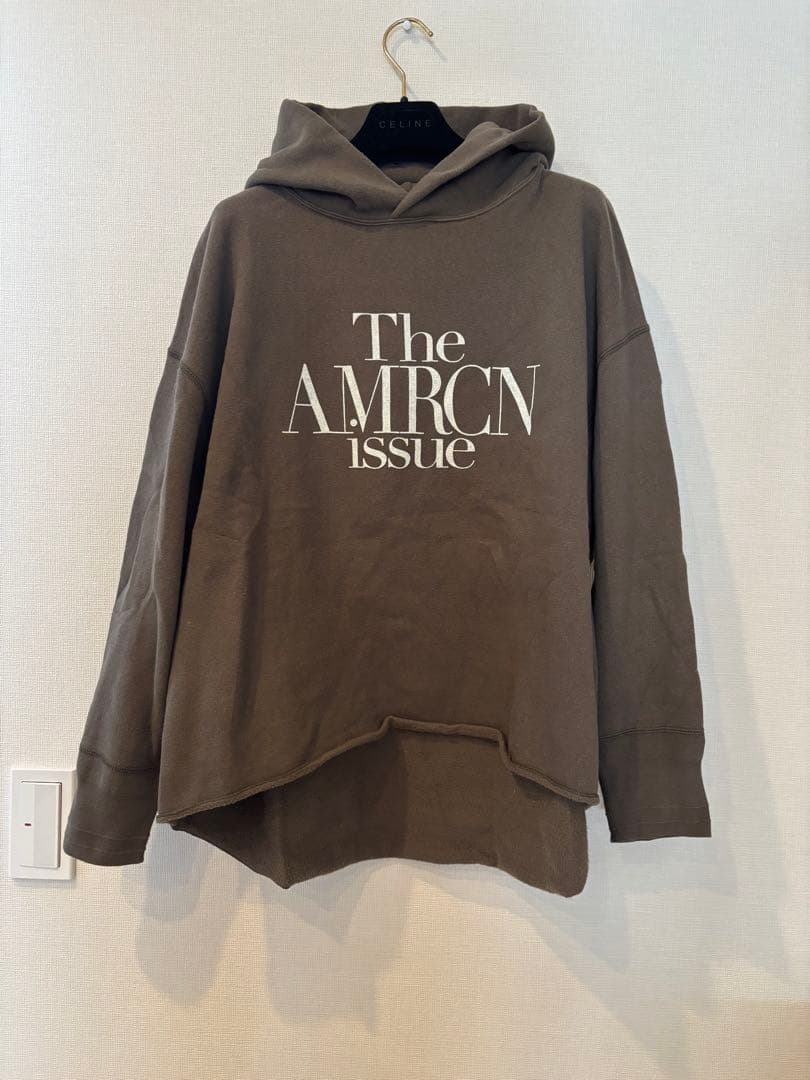 Americana カーキ　フード付きパーカー