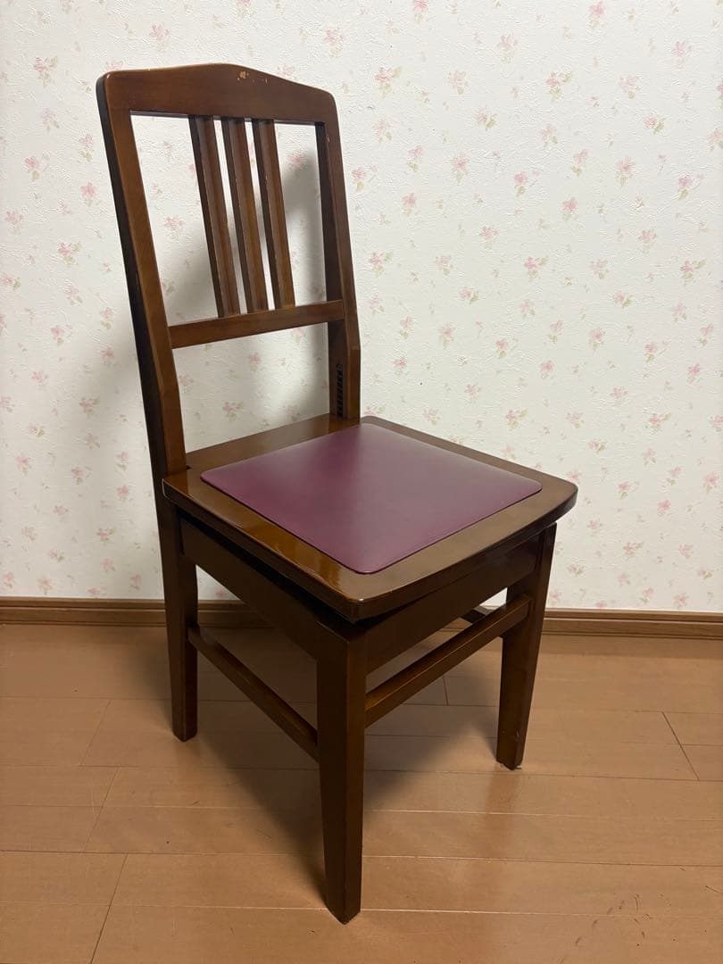 YAMAHA付属　ITO製　トムソン椅子　木目　ウォルナット　茶色