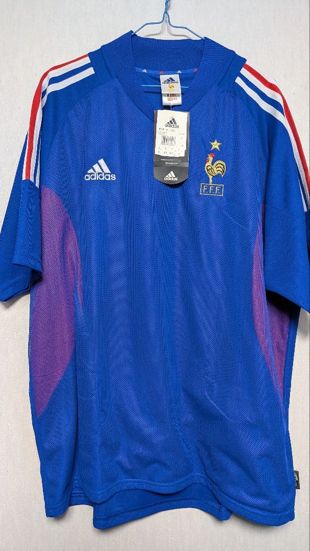 フランス代表ユニフォーム 新品・未使用タグ付きadidas 4XO 2002年