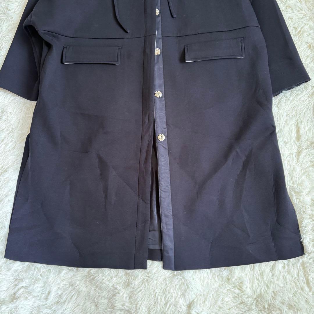 ella selectshop カーボードセーラーコート　ネイビー　フリーサイズ