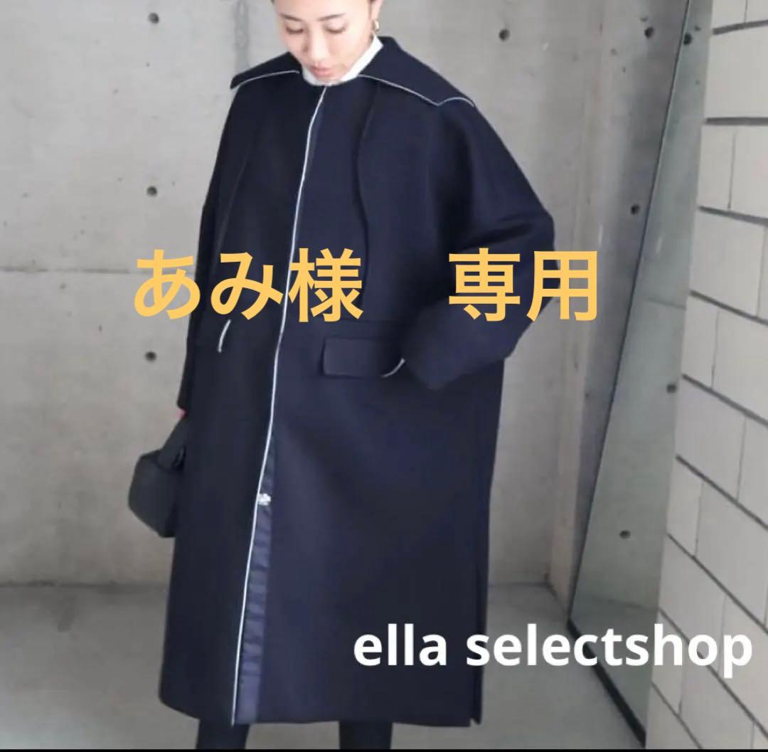ella selectshop カーボードセーラーコート　ネイビー　フリーサイズ