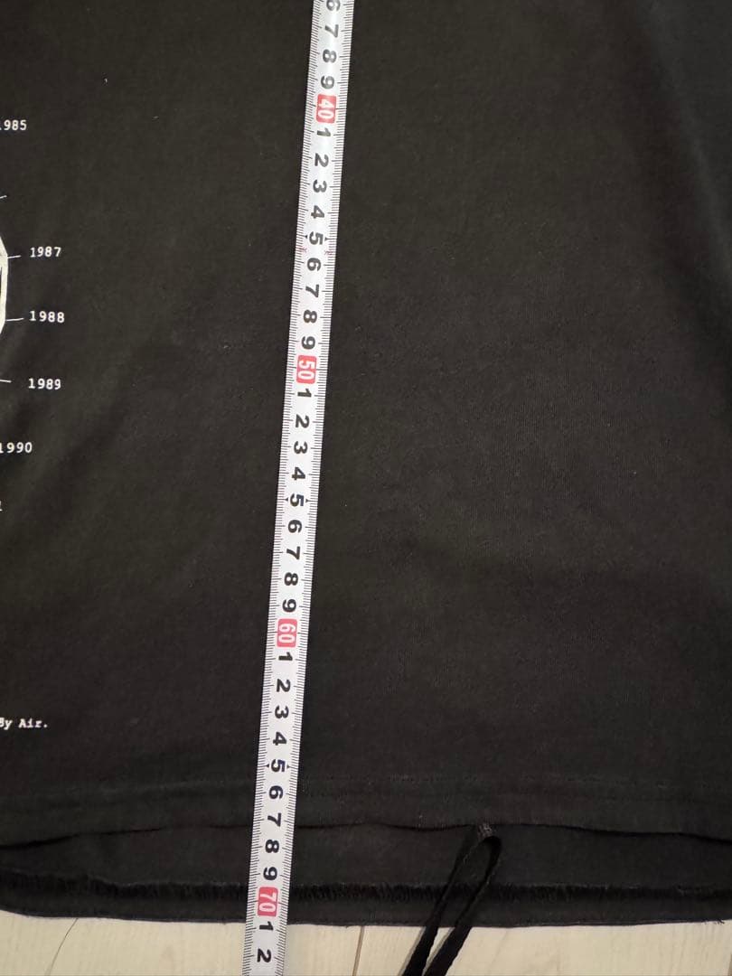 HBA 地形図風長袖カットソー L ブラック Hood by air