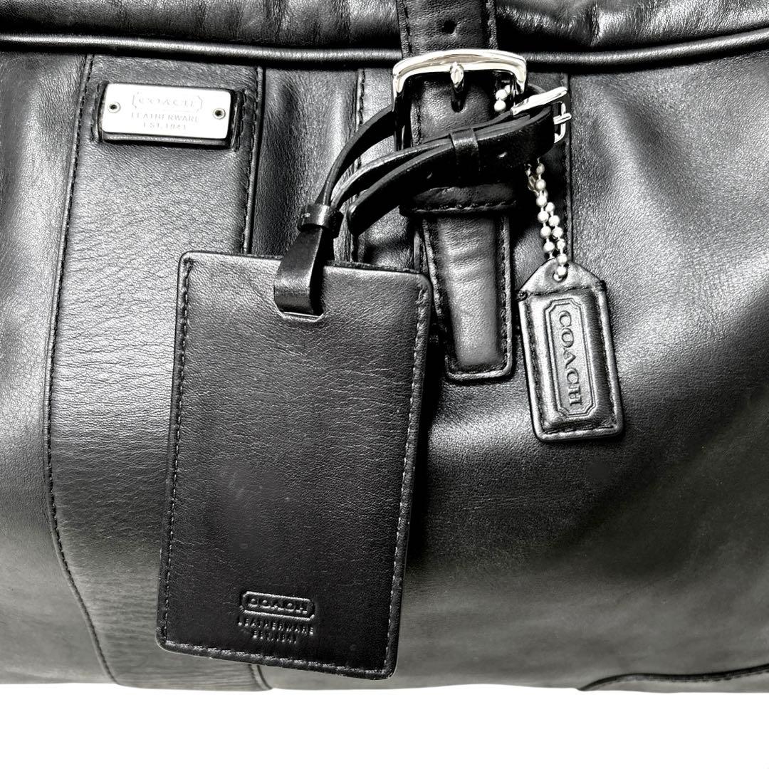 オールドコーチ　ボストンバッグ　レザー フルグレイン 2WAY大容量 黒　旅行