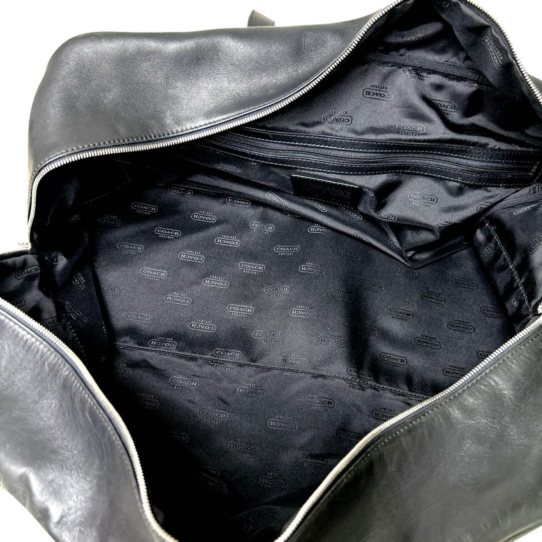 オールドコーチ　ボストンバッグ　レザー フルグレイン 2WAY大容量 黒　旅行