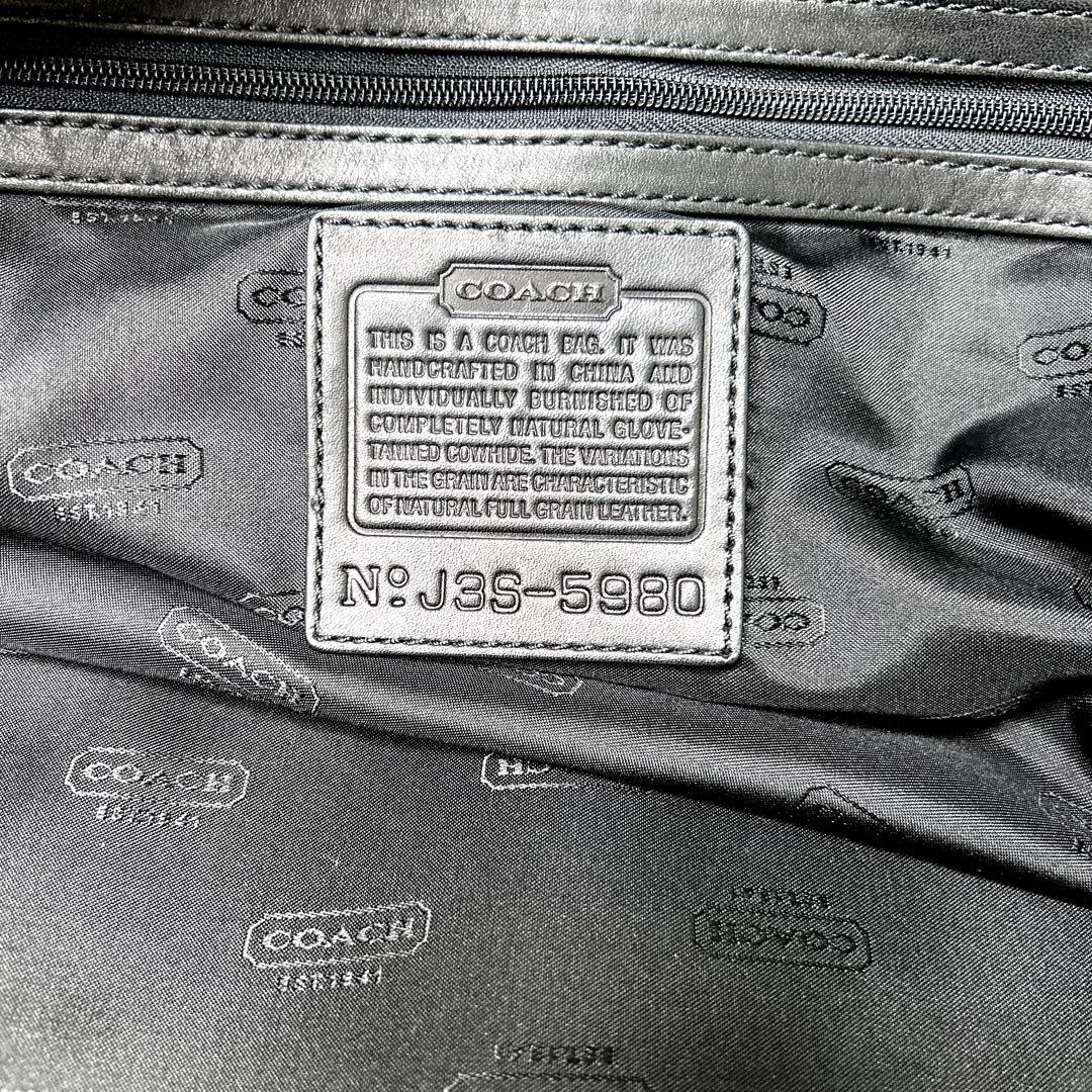 オールドコーチ　ボストンバッグ　レザー フルグレイン 2WAY大容量 黒　旅行