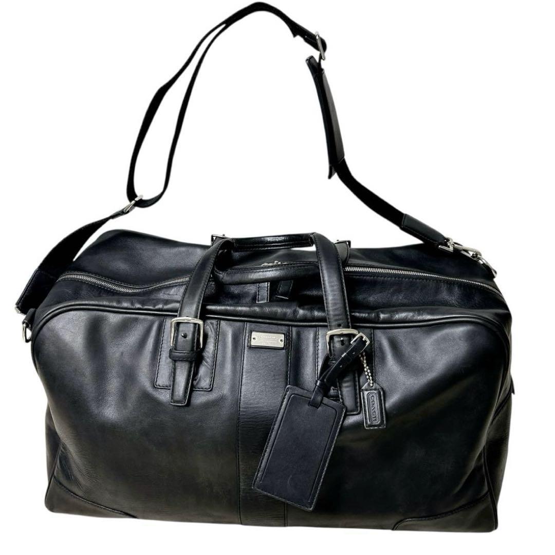 オールドコーチ　ボストンバッグ　レザー フルグレイン 2WAY大容量 黒　旅行