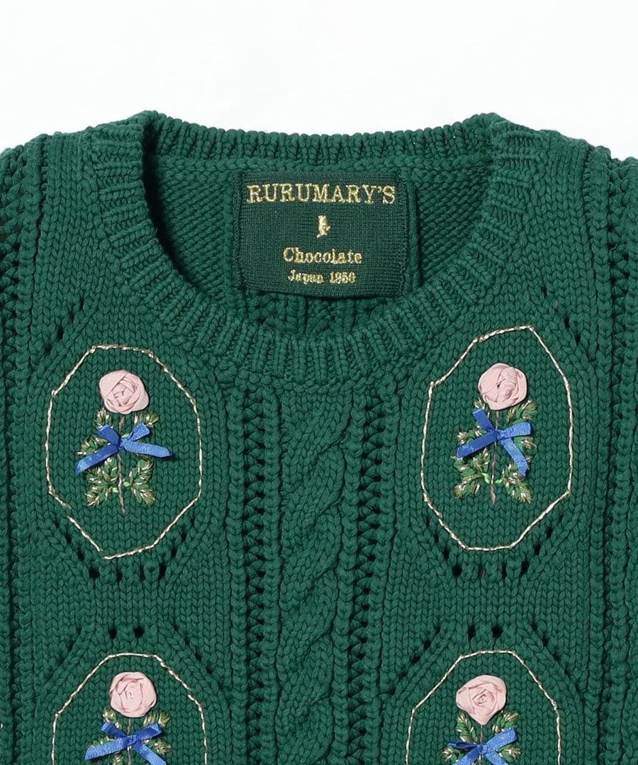 BEAMS COUTURE × RURU MARY’S 手刺繍 ニットベスト
