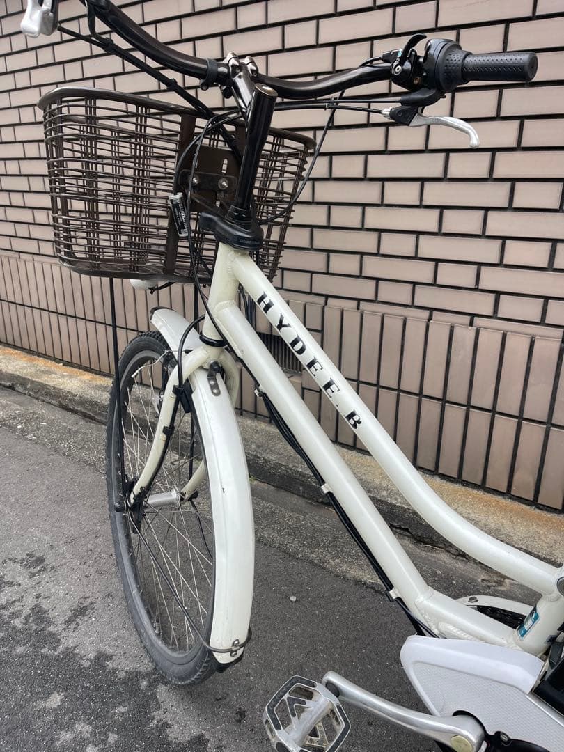 ホワイト 電動アシスト自転車 シティタイプ