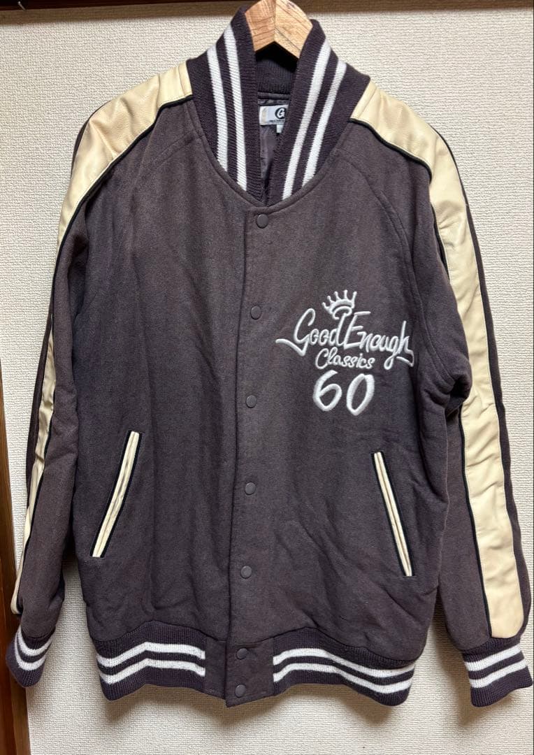 レアGood Enough Classics サイドレザースタジャン ブラウン