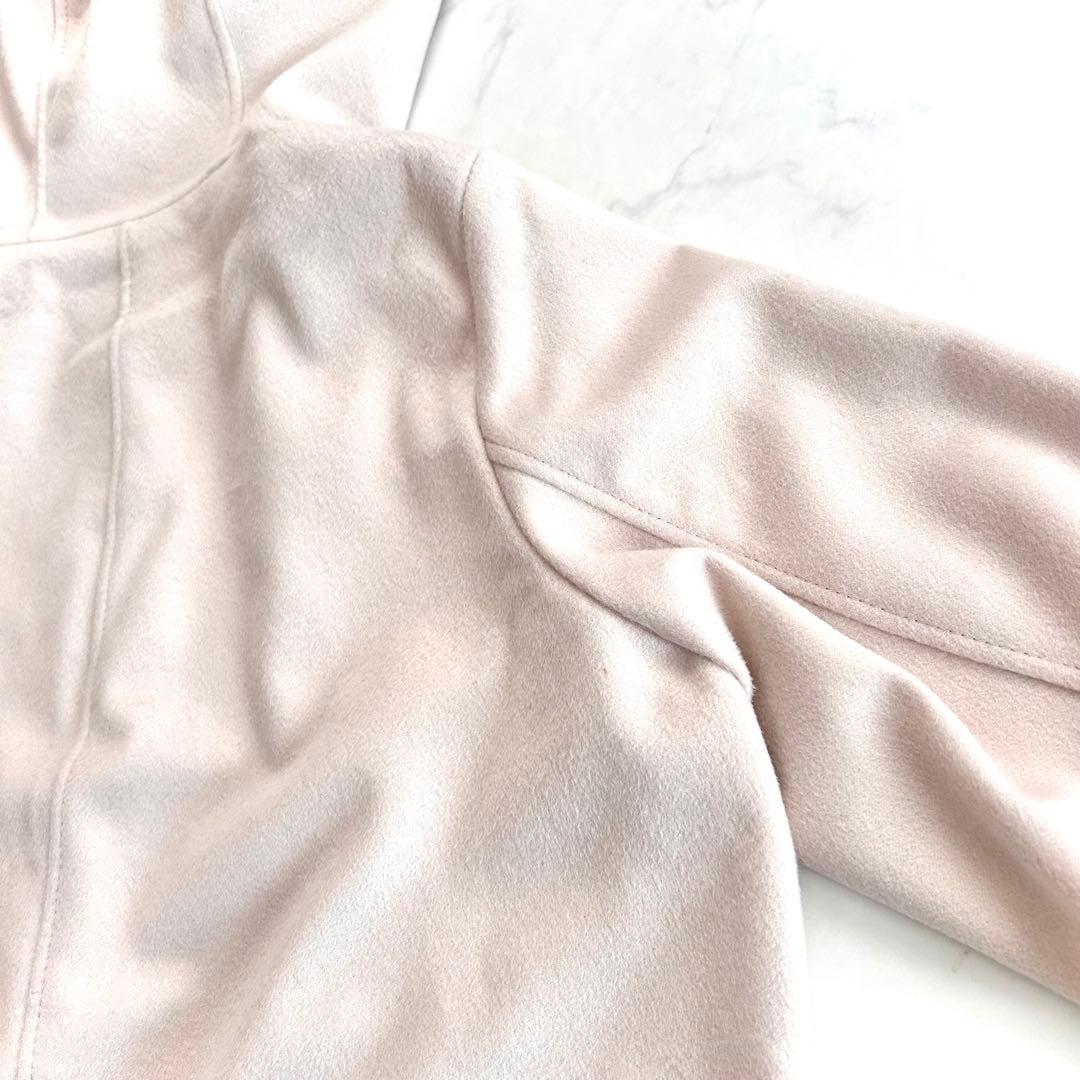 ま*ゃ様 近年 23区 ウールカシミヤ ビーバー フード付き ショートコート ベ