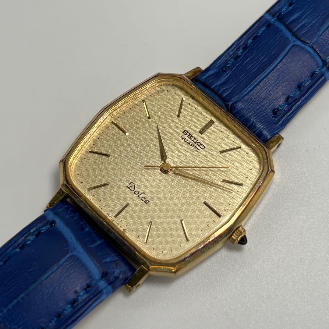 超美品 SEIKO セイコー ドルチェ 1988年製 クォーツ腕時計 電池交換済