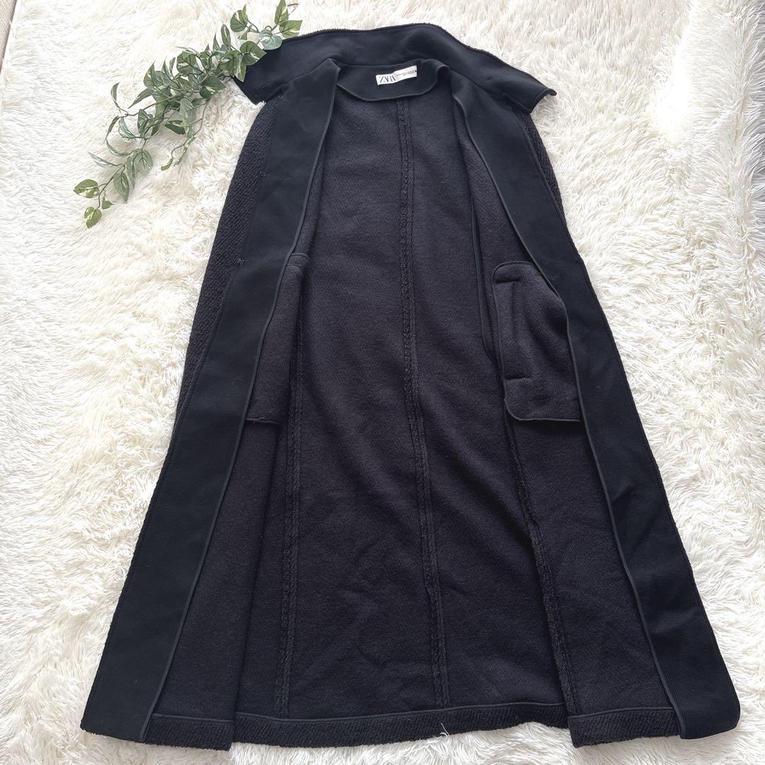 【希少】ZARA ロングケープ　マント　ポンチョ　コート　M-L