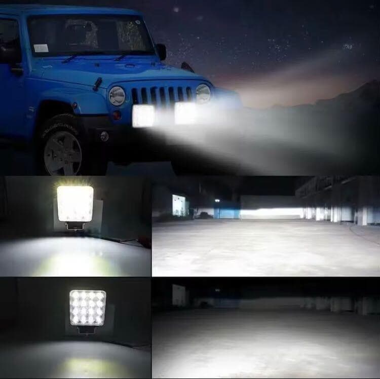 10個セット ホワイト 48W 50mm LEDワークライト 作業灯