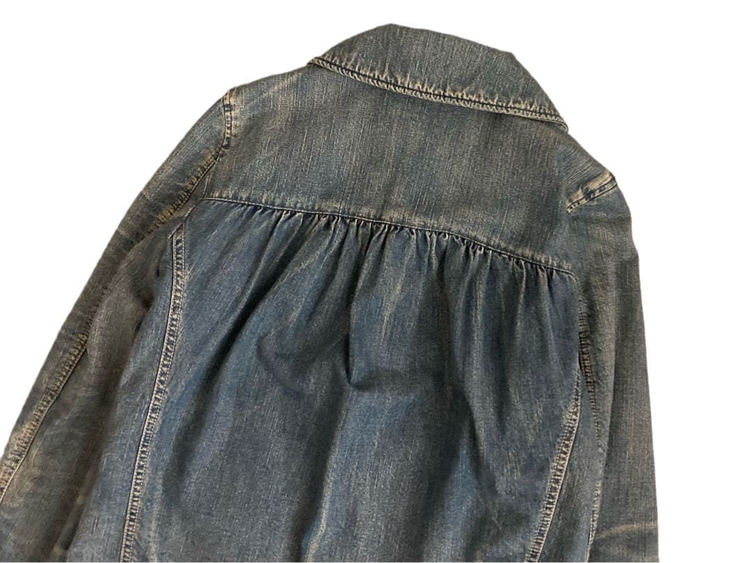 KAPITAL ヴィンテージ加工 裏毛 ストライプ デニム ジャケット