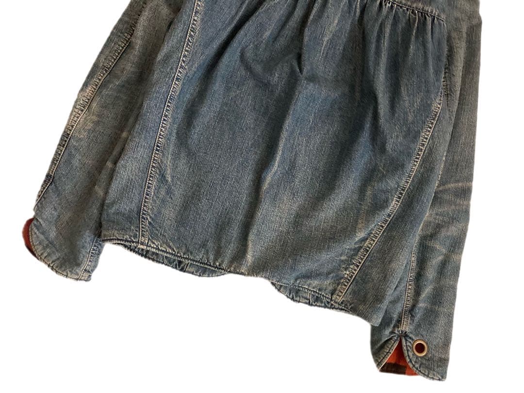 KAPITAL ヴィンテージ加工 裏毛 ストライプ デニム ジャケット