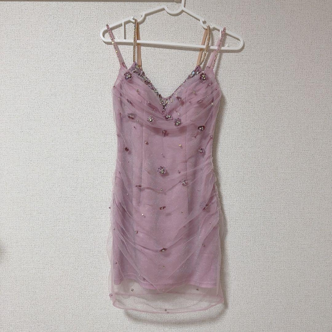 お値下げ交渉◎sugarビーズ装飾ピンクタイトドレス