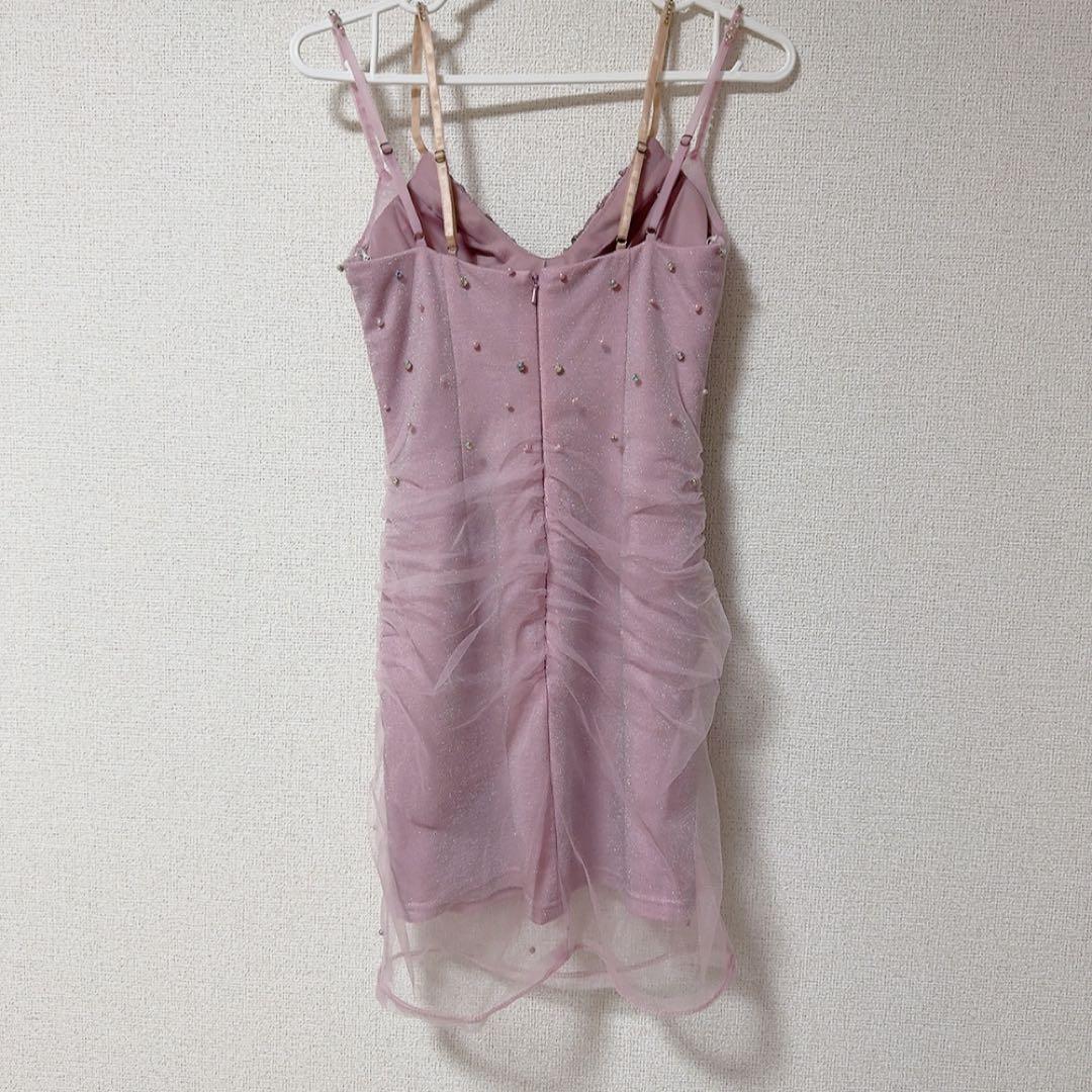 お値下げ交渉◎sugarビーズ装飾ピンクタイトドレス