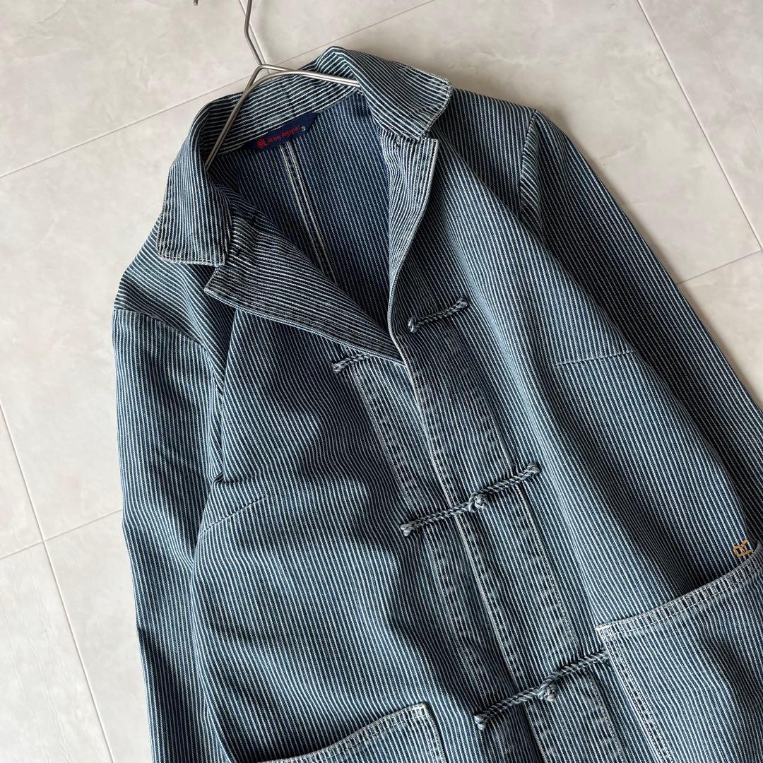 美品✨45R 45rpm カバーオールジャケット ヒッコリー 3 日本製 綿