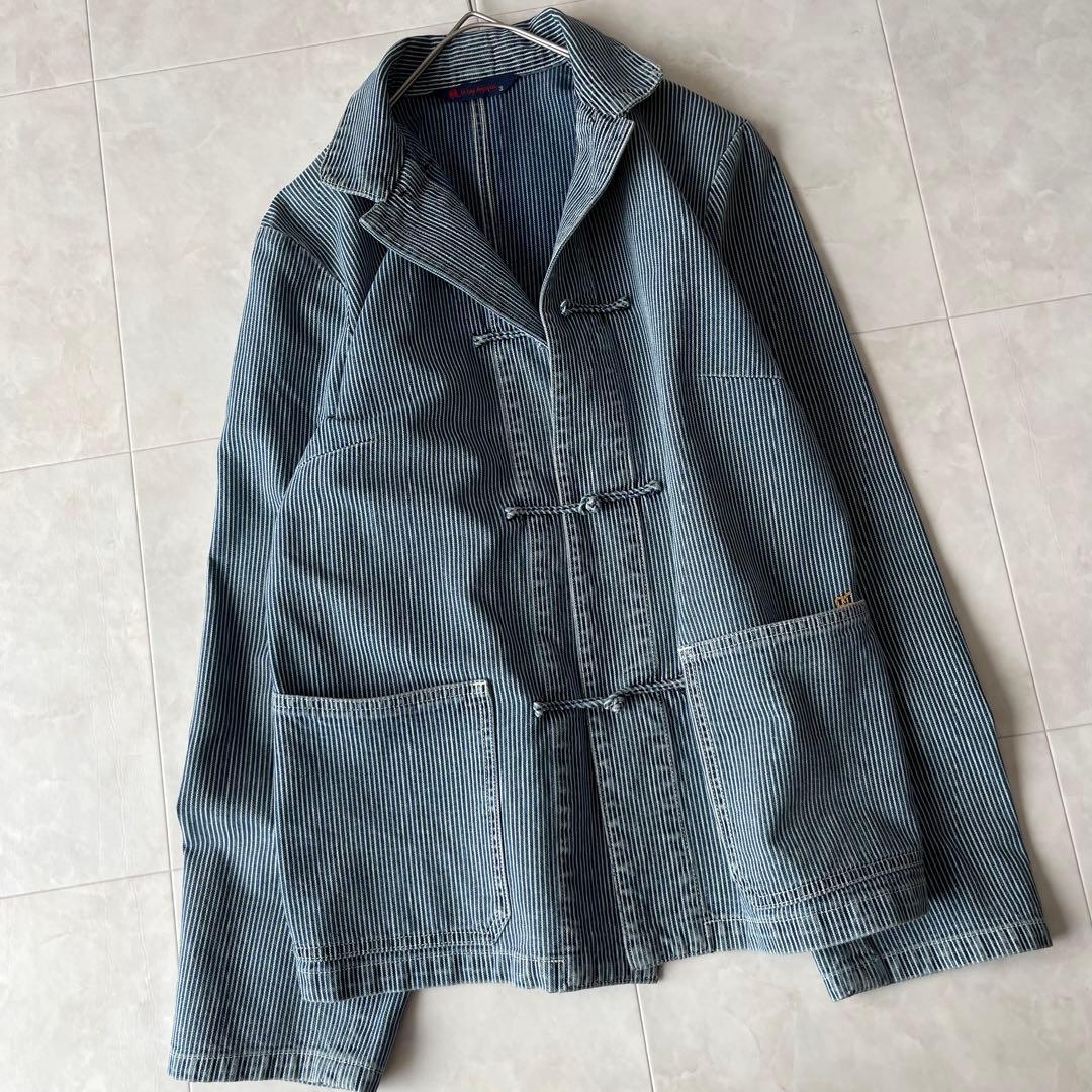 美品✨45R 45rpm カバーオールジャケット ヒッコリー 3 日本製 綿